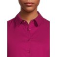 thumbnail image 2 of Time and Tru Women's Button Front Shirt, 2 of 5