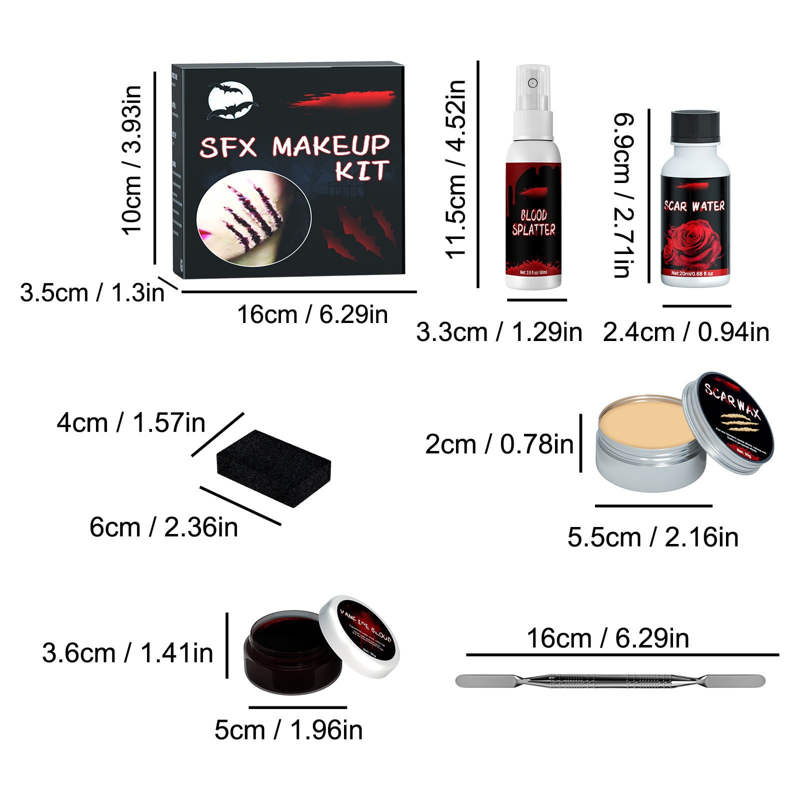 Buy HGWXX7 Professionals Special Effects Makeup Kit Fake Blood Crusted