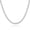 white gold 18in, variant on tennis necklace, 18K silver/gold plated chain, unisex | Three-prong setting with 5A grade 4.0mm round cubic zirconia diamonds | Holiday gift | Length: 16 inches/18 inches/20 inches/24 inches