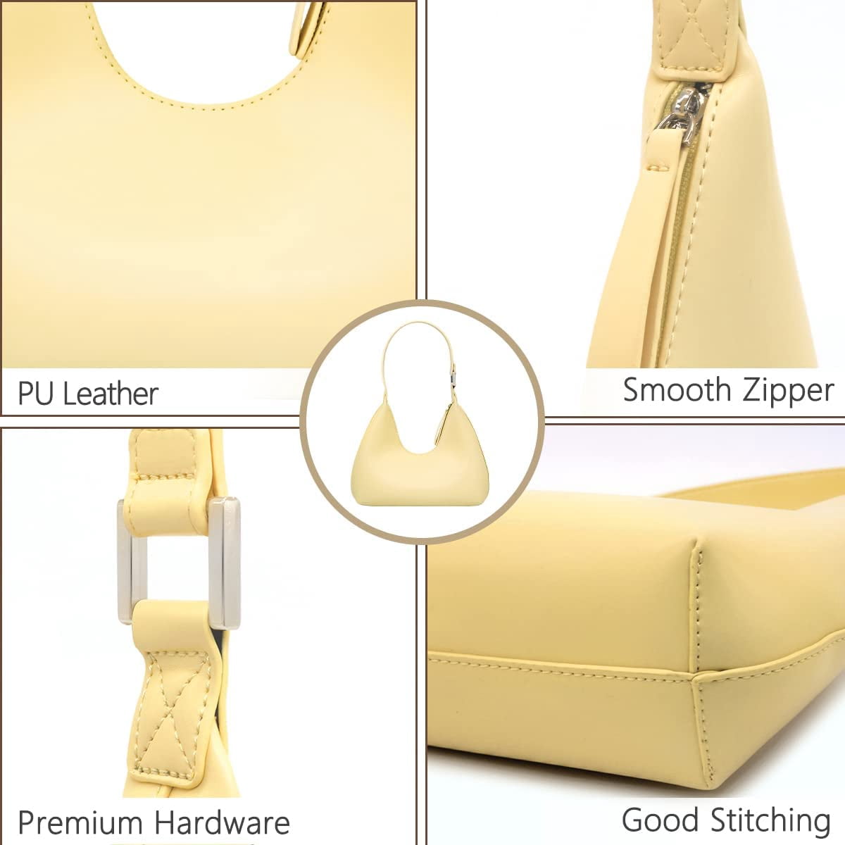 Barabum Mini Purse Small Shoulder Bags for Women Trendy Small Hobo Bag Clutch Purses for Women
