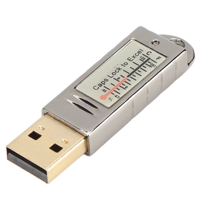 Sensor De Temperatura USB, Enchufe USB Dorado Con Pantalla De Curva De Termómetro De Computadora USB Para Farmacias ANGGREK Computer Temperature Recorder