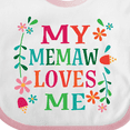 thumbnail image 4 of Inktastic My Memaw Loves Me Girl Grandchild Girls Baby Bib, 4 of 4