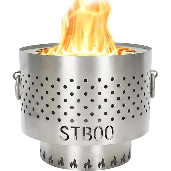 Smokeless Fire Pits for Outside with Portable Carrying Storage Bag, 20x14 Inch Firepits Outdoor Wood Burning, Low Smoke Outdoor Fireplace for Bonfire Picnic Backyard Cooking on Beach