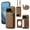 Brown, variant on ELEHOLD Case for Google Pixel 9 / 9 Pro,Detachable Lanyard Crossbody Leather Wallet Case with Ring Holder & Mirror,Black