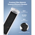 thumbnail image 3 of VEVOR Whole House Water Filter Replacement Cartridge, 4.5" x 20" CTO Carbon Block, Replacement Filter for 3-Stage Whole Home Water Filtration System, Reduce Chlorine, Bad Taste, Odor, 3 of 9