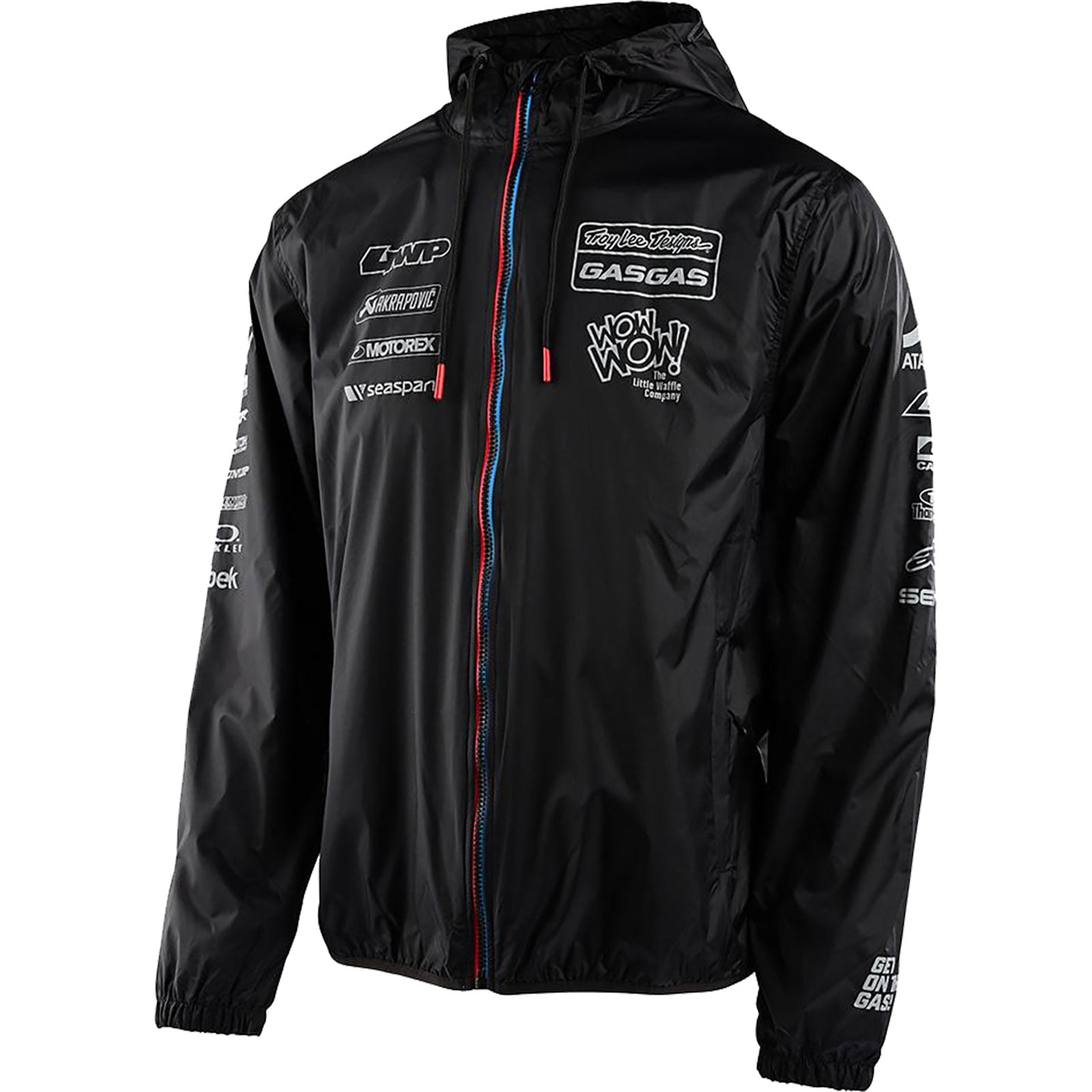 Troy Lee Designs GASGAS Team 2021 Pit Jacket Motorcycle Motocross Powersports Zip Up Hooded Jacket Mens Womens Unisex 