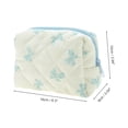 thumbnail image 2 of Unique Bargains 1 Pc Butterfly Pattern Makeup Bag for Travel Vacation Blue Beige Polyester, 2 of 5