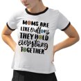 thumbnail image 2 of Moms Are Like Buttons Ringer Tee Shirt Unisex X-Large White/Black, 2 of 5