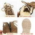 thumbnail image 5 of Toddler Kids Boys Girls Hiking Boots Waterproof Synthetic Leather Non Slip Lace-up Ankle Outdoor Boots Shoes, 5 of 7