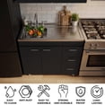 thumbnail image 2 of Ferretti Utility Sink with Three Drawers and Double Door Cabinet Black, 2 of 8