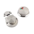 thumbnail image 1 of Cerradura de baño para dormir con tornillos con indicador, indicador de cerradura de inodoro, puerta Plata, 1 of 9