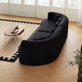 thumbnail image 6 of Eyisean 106'' Chenille Curved Sectional Sofa with 6 Pillows, Oversized Cloud Sectional Couches with Deep Seat, No Assembly Required, 4-Seat Memory Foam Boneless Couch for Living Room, 6 of 17