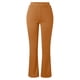 thumbnail image 3 of Women's Pants Stretchy Work Pants With Pockets Elastic Waist Business Casual Flared Trousers brown XXL, 3 of 4