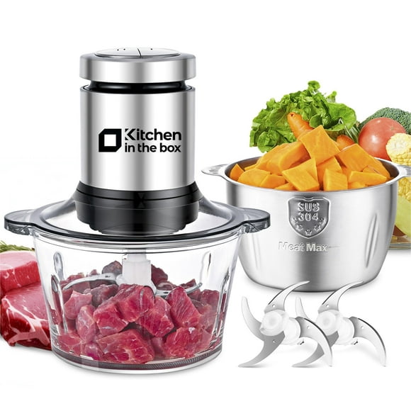 Procesador de alimentos Kitchen in the Box, 400 W, 2 tazones, 8 tazas