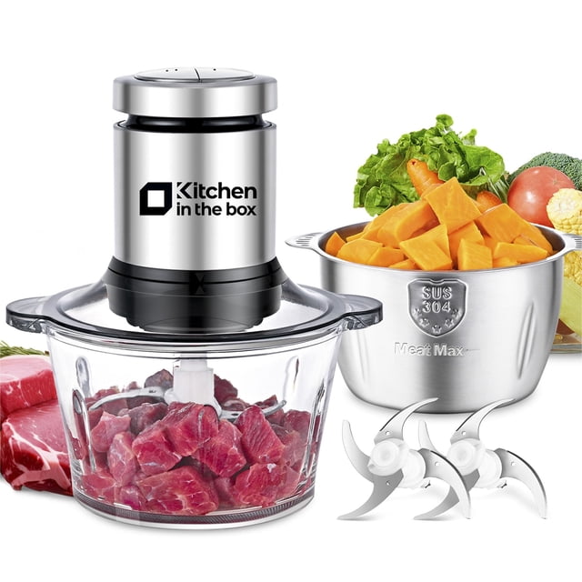 Procesador de alimentos Kitchen in the Box, 400 W, 2 tazones, 8 tazas