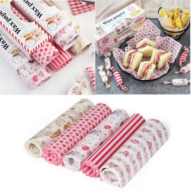 50 Sheets Wax Paper Food Picnic Paper Disposable Food Wrapping Greaseproof Paper Food Paper Liners Wrapping Tissue for Plastic Food Basket, Size: 8.58