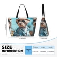thumbnail image 4 of Disketp Stylish Dog in Denim Outfit Large Capacity Beach Bag, Waterproof Sandproof Beach Swim Pool Bag Tote Bag for Women, 4 of 7