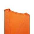 thumbnail image 4 of VISgogo Conjunto de 2 piezas de pantalones para mujer, blusas cortas con cuello en V de manga larga de color sólido con cordones + pantalones de pierna ancha VISgogo  moda, 4 of 8