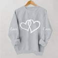 thumbnail image 2 of Atogsazn Women's Valentine's Day Sweatshirt Casual Fleece Oversized Long Sleeve Heart Sweater Tops Outfit Clothing 05-Gray L Fashion, 2 of 6
