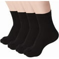 thumbnail image 2 of Jtbuh XLY Women's Toe socks Cotton Crew Five Finger Socks For Running Athletic 4 Pack(A1black), 2 of 6