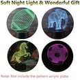 thumbnail image 4 of 2-Pack 3D Night LED Light Base, LED Base for Acrylic 16 Colors LED Light Base with Remote Control and USB Cable for Bedroom Child Room Restaurant Shop (2-Pack White), 4 of 5