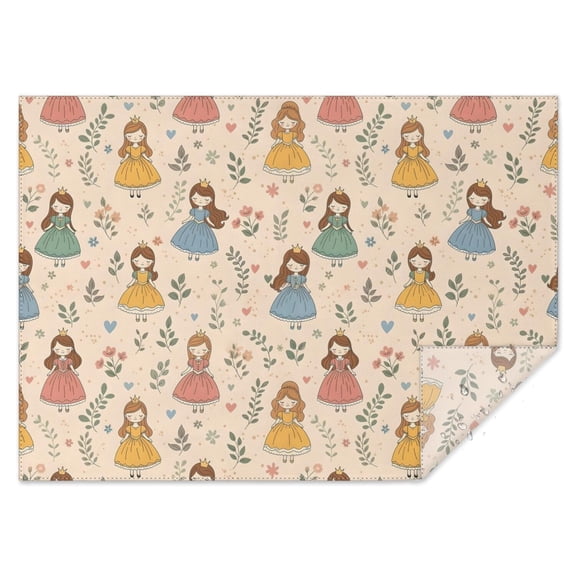 Beige Princess Leaf Pattern Rectangle Tablecloth 60"x84",Waterproof Polyester Rectangle Table Cloth, Wipeable Spillproof Polyester Tablecloth for Dining, Camping, Indoor and Outdoor