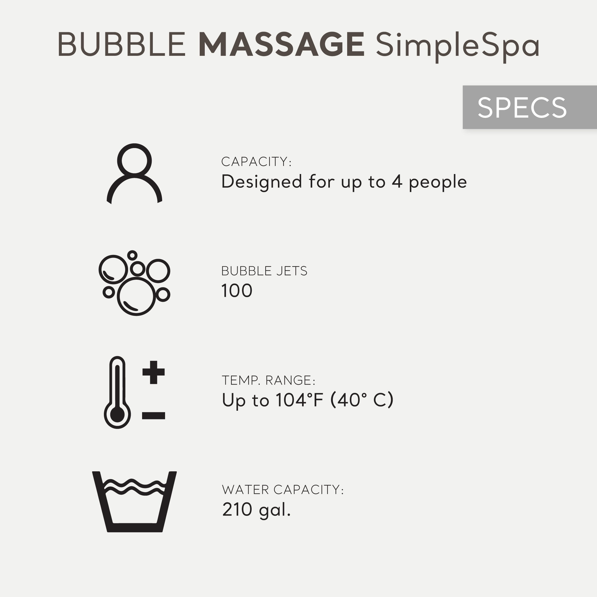 Intex 4-Person Round Simple Spa Set