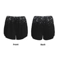 thumbnail image 4 of Disketp Silver Glitter1 Print Women's Shorts Workout Shorts for Athletic Gym Running Shorts with Phone Pockets, 4 of 8