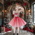 thumbnail image 2 of MEZZALL Kids Dresses Reindeer Girls Festive Animal Tutu Dress Sleeveless Stage Performance Party Outfit Holiday Celebration Apparel Classic Christmas O-Neck Sundress, 2 of 9