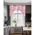 thumbnail image 3 of Purple Coral Coastal Swag Valances for Windows, Small Curtains Drapes, Summer Beach Nautical Ocean Sea Kitchen Window Curtains Over Sink Window Treatment Valance for Bedroom/Bathroom 56"x36", 3 of 5