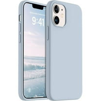 Shockproof Designed for iPhone 12 Mini Case, Liquid Silicone Phone Case with [Soft Anti-Scratch Microfiber Lining] Drop Protection 5.4 inch Slim Thin Cover, Baby Blue