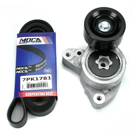 MOCA AUTOPARTS Serpentine Belt Drive Component Kit Fit for 2003-2007 Honda Accord 2.4L & 2003-2007 Honda Accord
