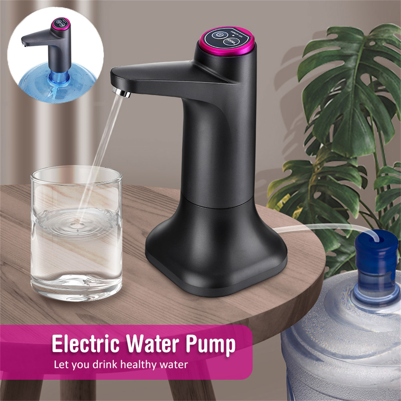 Intelligent Desktop Kitchen Outdoor Quantitative Electric Water Dispenser USB Rechargeable Button Control Wine Extractor