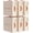 Beige, variant on 6 Pack Bed Sheet Organizers and Storage(King &Queen Size) with an Elastic Strap, Foldable Closet Linen Sheet Storage Container, Sheet Set Box for Blanket, Duvet Cover and Pillowcase, Beige