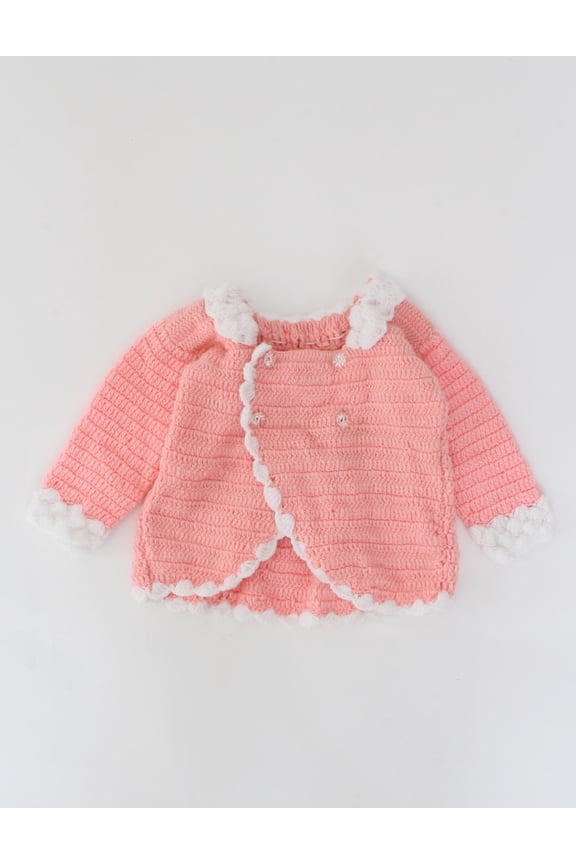 Handmade Full Sleeves Stylish Sweater-Pink