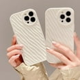 thumbnail image 2 of Compatible with iPhone Case,Water Ripple Curly Wave Pattern Camera Lens Protection Soft Shockproof Cover Phone Case (White,iPhone 13 Pro), 2 of 6