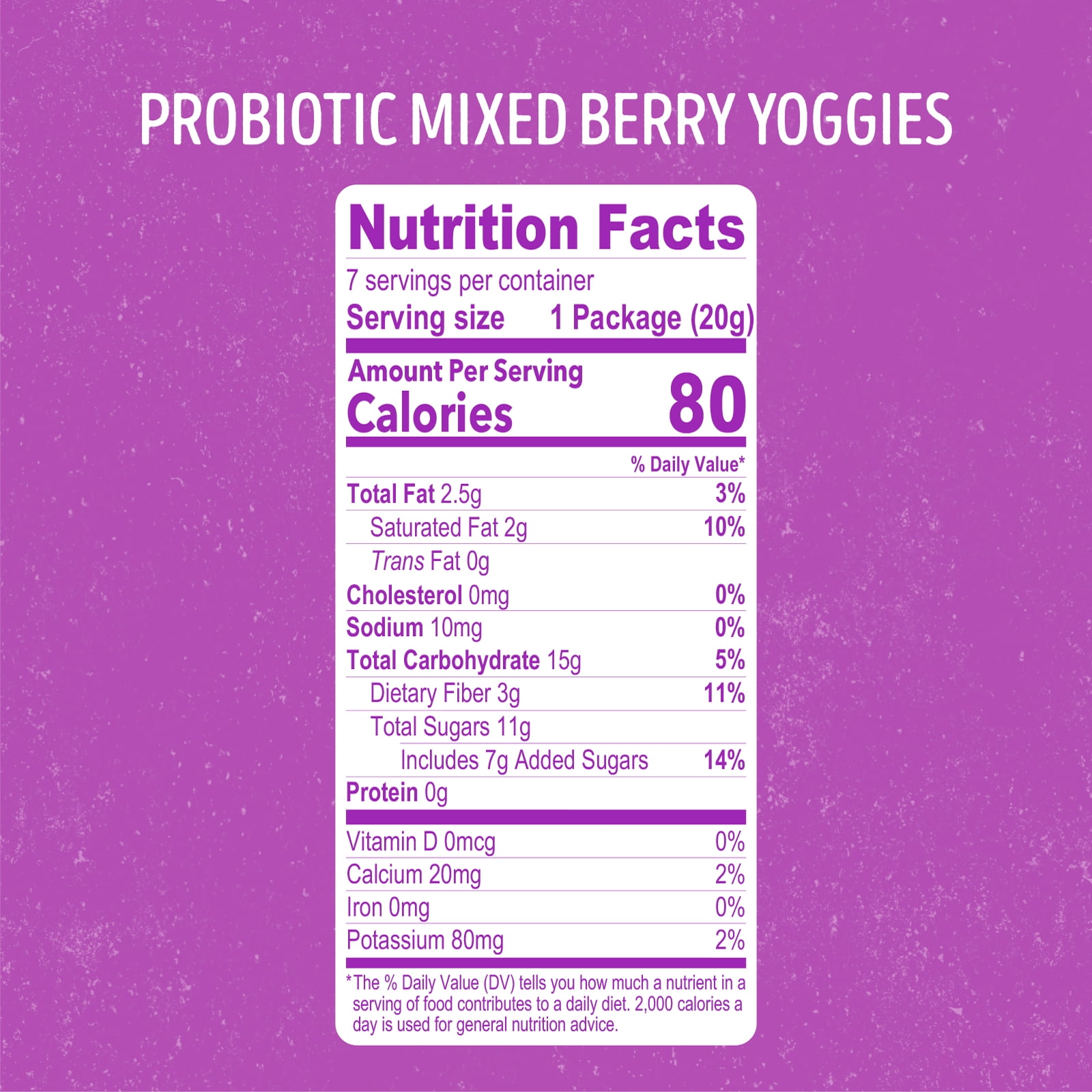 (3 pack) Nature's Garden, Probiotic Mixed Berry Yoggies, Gluten- Free, Non-GMO, Soft Chew, Fruit Snacks, 0.7 oz, 12 Count