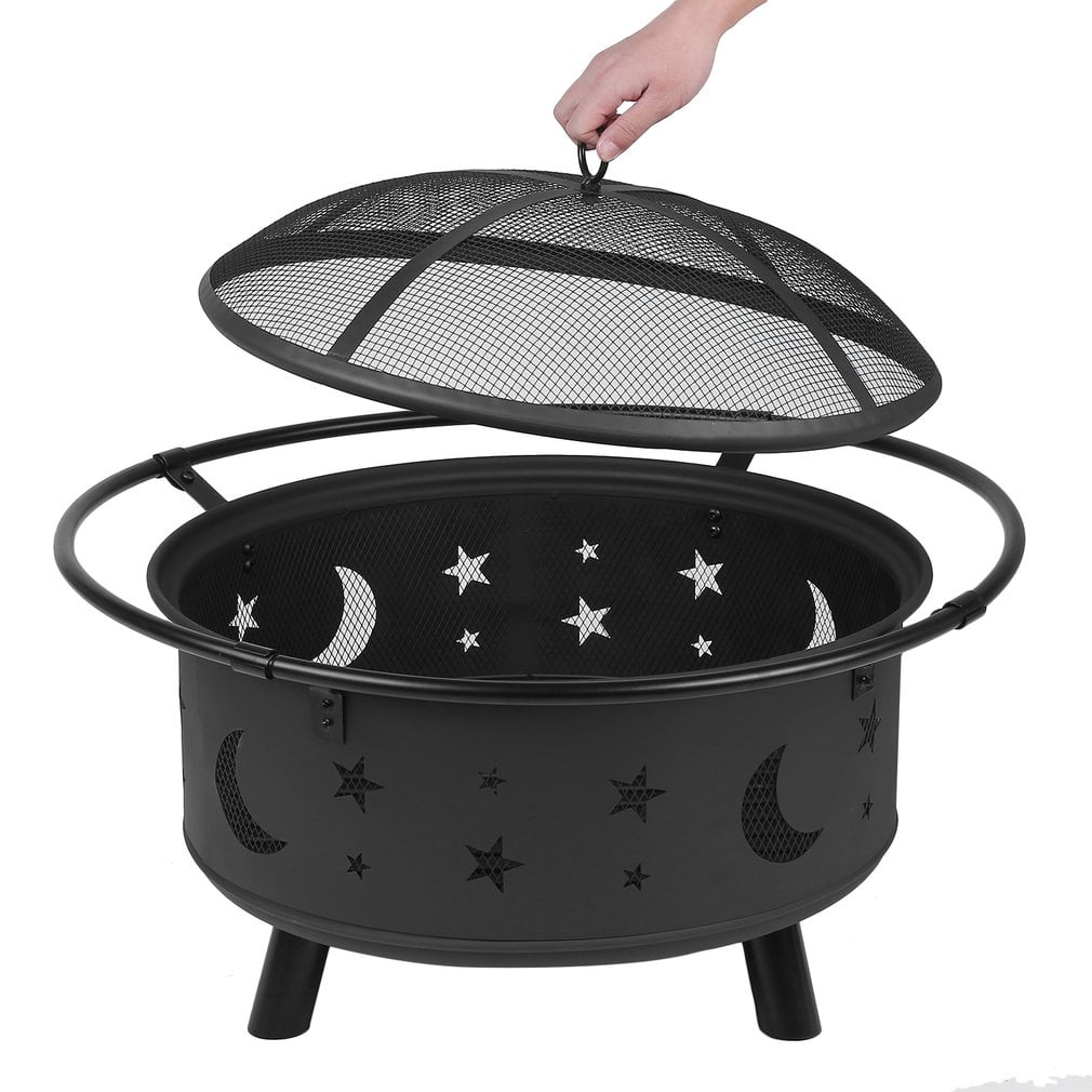 Outdoor Multifunction Fireplace Backyard Wood Burning Heater Steel Bowl Patio Firepit... by TRY
