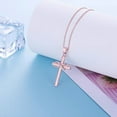 thumbnail image 3 of 925 Sterling Silver Cross Necklace for Women Infinity Necklace 14K Rose Gold Plated Necklaces for Easter or Mother's Day, 3 of 9