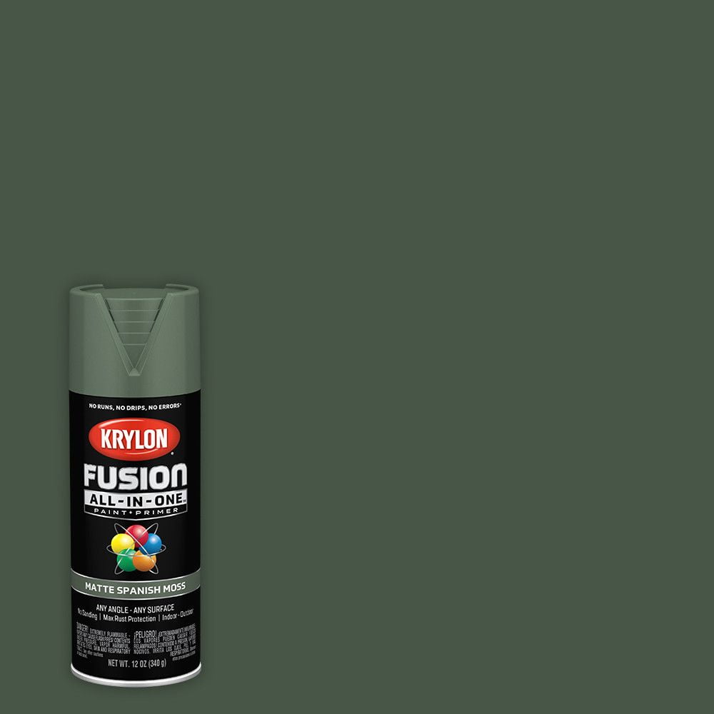 Krylon Fusion AllInOne, Matte, Spanish Moss, 12 oz.