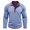 Light Blue, variant on GEWSEY Mens Long Sleeve Polo Shirts Fashion Casual Raglan Button Polo Tee Collared Golf Shirt (Blue, XL)