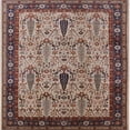 thumbnail image 1 of Ahgly Company Machine Washable Indoor Square Industrial Modern Light French Beige Brown Area Rugs, 4' Square, 1 of 7