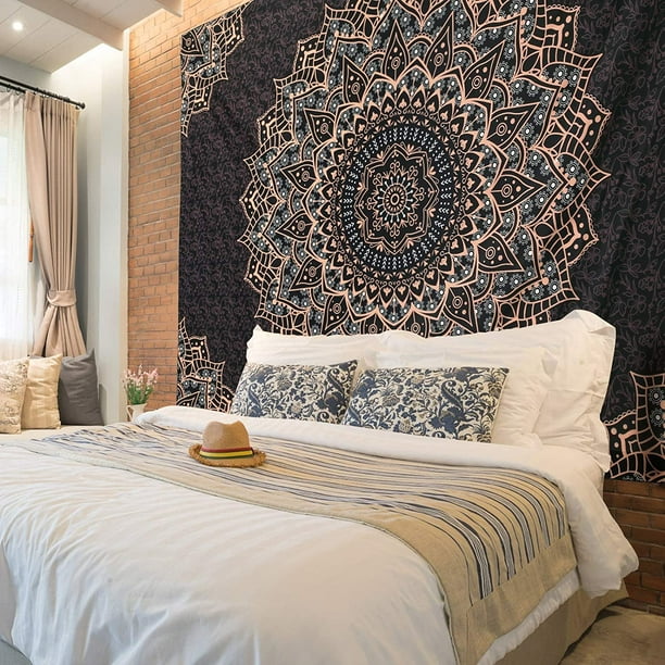 Black mandala wall art sale