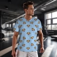 thumbnail image 3 of Wukai Terrier Print Men's Short-Sleeved Mesh T-Shirt,Quick-Dry Short Sleeve Workout T-Shirt-X-Large, 3 of 8