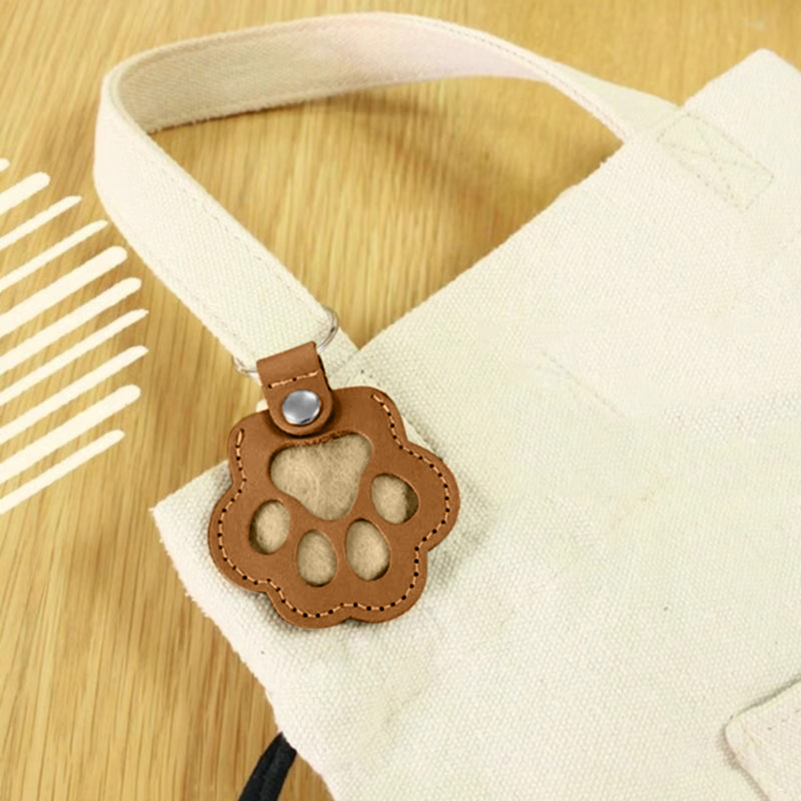 Porte-clés Souvenir Pour Poils D'animaux En Forme De Patte - Cuir PU - Pour Conserver Un Souvenir De Son Chat Ou Chien
