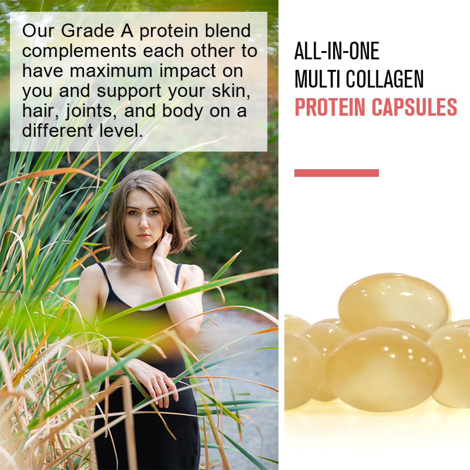 (2 Pack) Multi Collagen Capsules, with Hydrolyzed Collagen Type I, II, III, V, X for Hair, Skin, Nail & Joint Support, 120 Capsules
