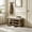 Beige, variant on VKNOW 44.3" Entryway Shoe Storage Bench with Cushion, Hidden Storage and 2-Tier Shelf, Solid Wood Bedroom Bench for Entryway or Foot of Bed, Brown