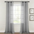 thumbnail image 1 of Lush Decor Panneau de Rideau Texturé à Illets Style Ferme, 38"L x 84"H, Gris Foncé, 1 of 5