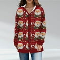 thumbnail image 1 of Cárdigan informal de punto con estampado navideño para mujer, chaqueta con botones y abrigo para mujer, 1 of 6