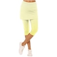 thumbnail image 2 of VEKDONE Skirted Leggings for Women Tennis Golf Skorts Capris Gym Yoga Legging with Skirts Pickleball Workout Capri Pants Gradient color Milk Silk Soft Tights, 2 of 7